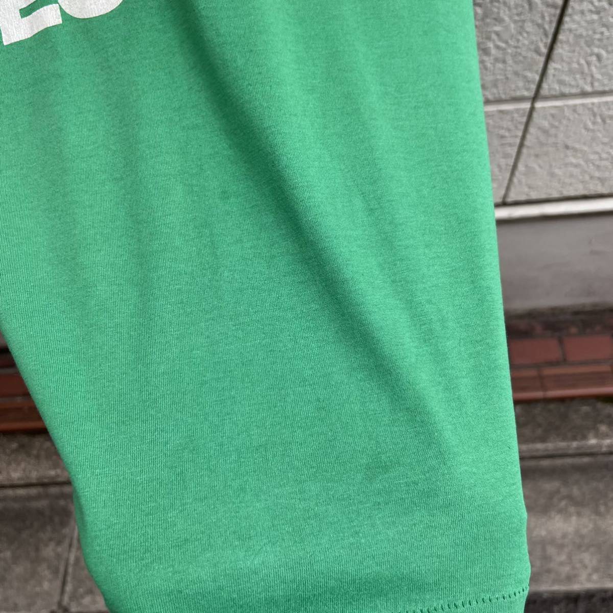 90s USA製 プリントTシャツ 緑 グリーン 半袖 IRISH SCREEN STARS スクリーンスターズ アメリカ製 古着 vintage ヴィンテージ Mサイズの画像10