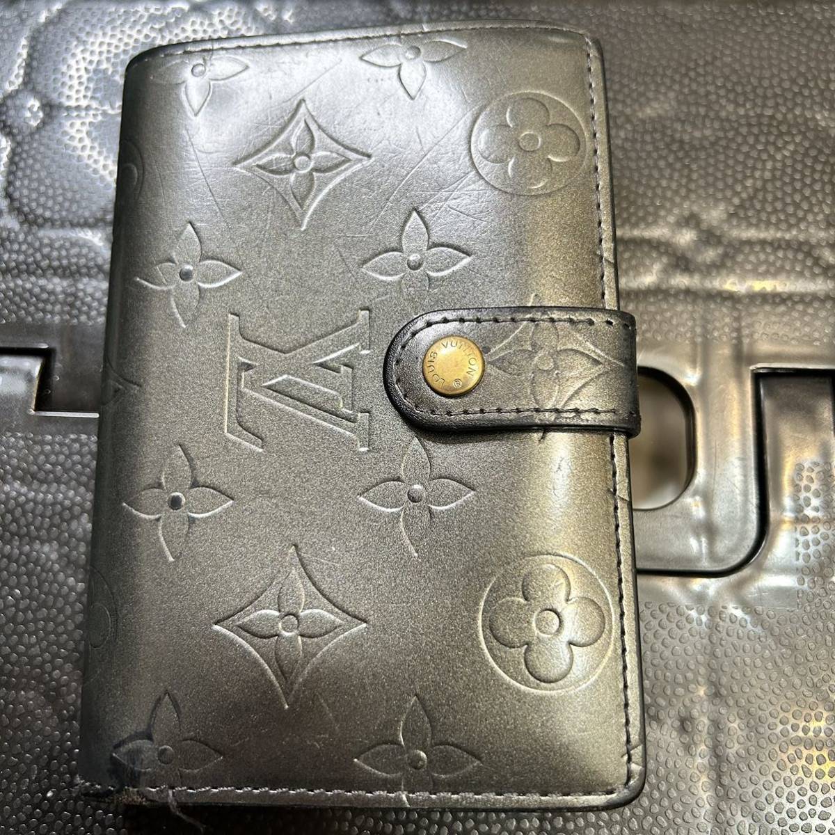 LOUIS VUITTON ヴィドン 財布 グレー 中古 本物保証の画像4