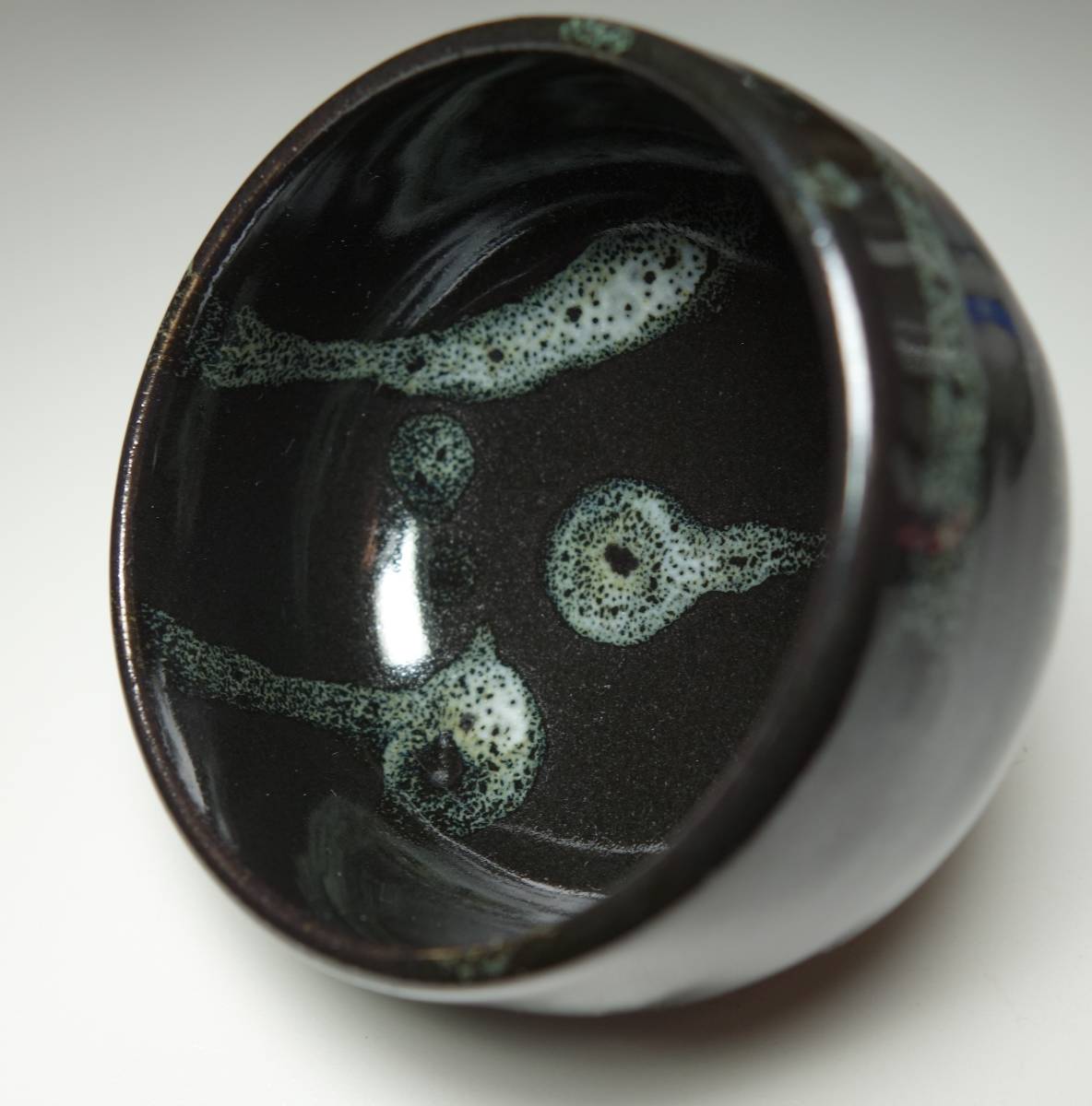 倣宋朝期黒天目茶器 ウツボ（Moray eel）紋釉 高級煎茶碗 海のシルクロード_画像9