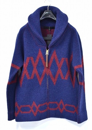 高評価! COWICHAN KNIT JACQUARD DOUBLE バックボーン BACKBONE SWEATER ブルー×ワイン S 17AW カウチンセーター ダブルジャガードニット バックボーン 高評価! COWICHAN KNIT JACQUARD DOUBLE バックボーン BACKBONE SWEATER ブルー×ワイン S 17AW カウチンセーター ダブルジャガードニット バックボーン
