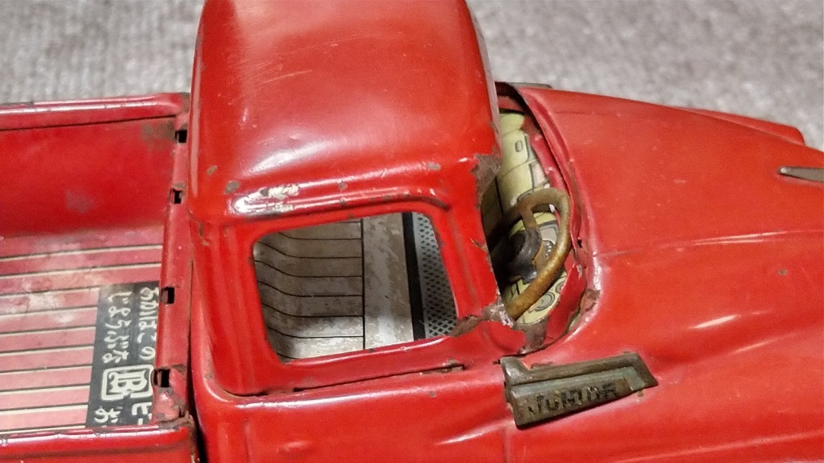 バンダイ ブリキ 日産 ジュニア トラック 赤 ビーシー 乗り物 バンダイ ブリキ 日産 ジュニア トラック 赤 ビーシー 乗り物