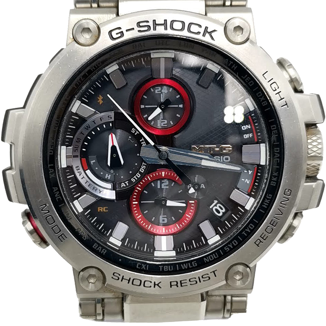 送料無料 カシオ ジーショック Gショック 腕時計 3針 5544 MTG-B1000 電波ソーラー ウォッチ 銀系 メンズ