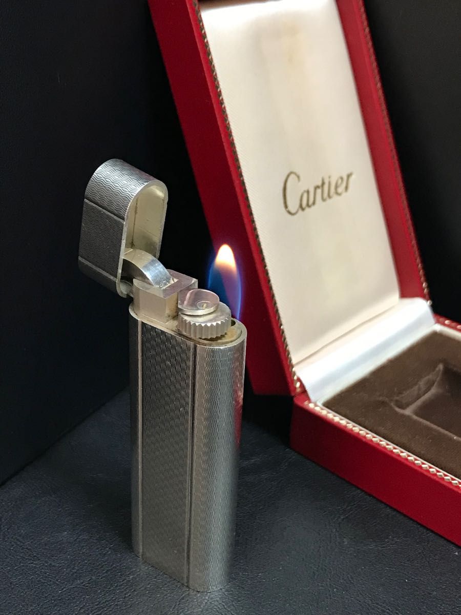 C6 綺麗。 カルティエ ライター ケース付き シルバー 銀 色 タイプ