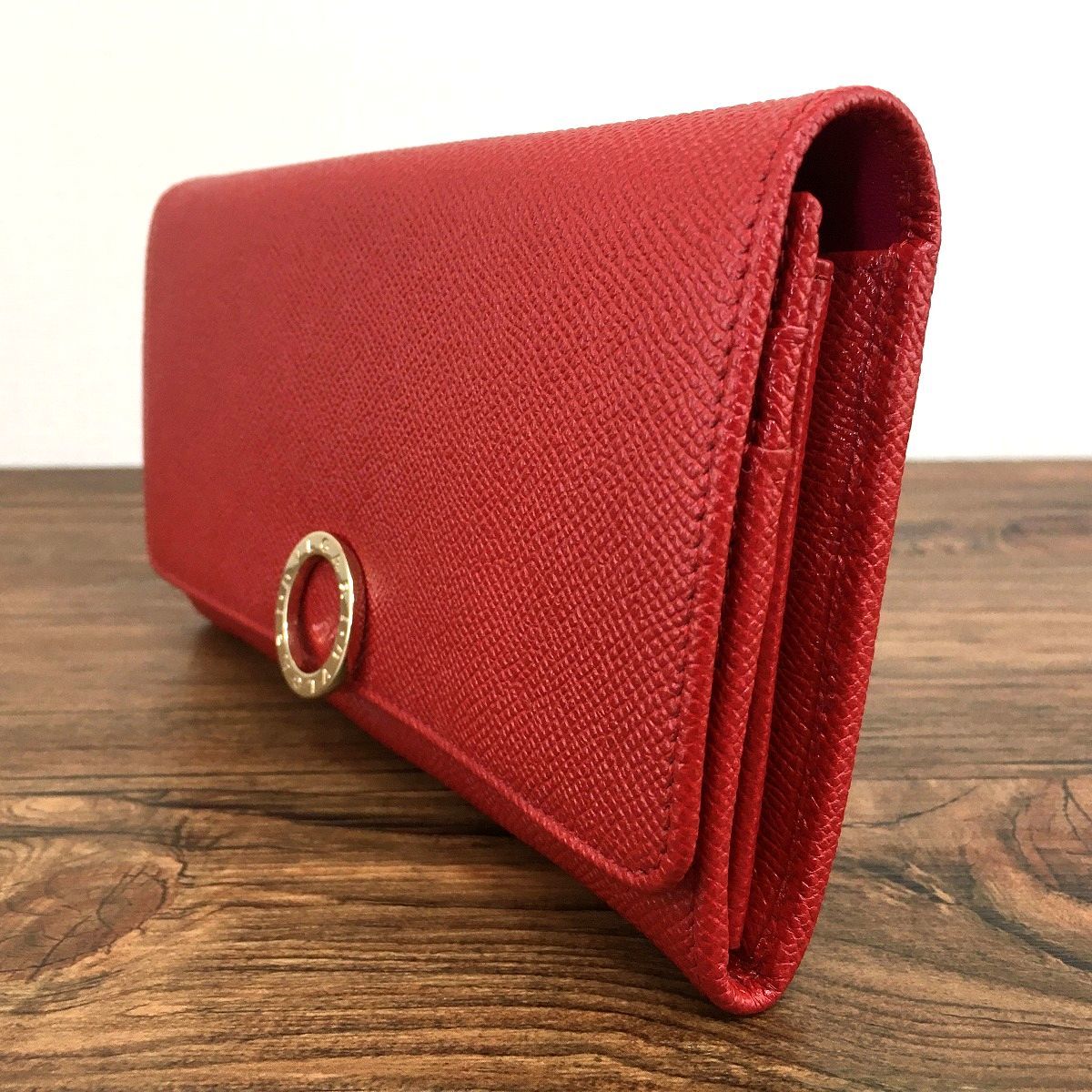 ☆送料無料☆ 未使用品 BVLGARI 長財布 287270 レッド リングクリップ