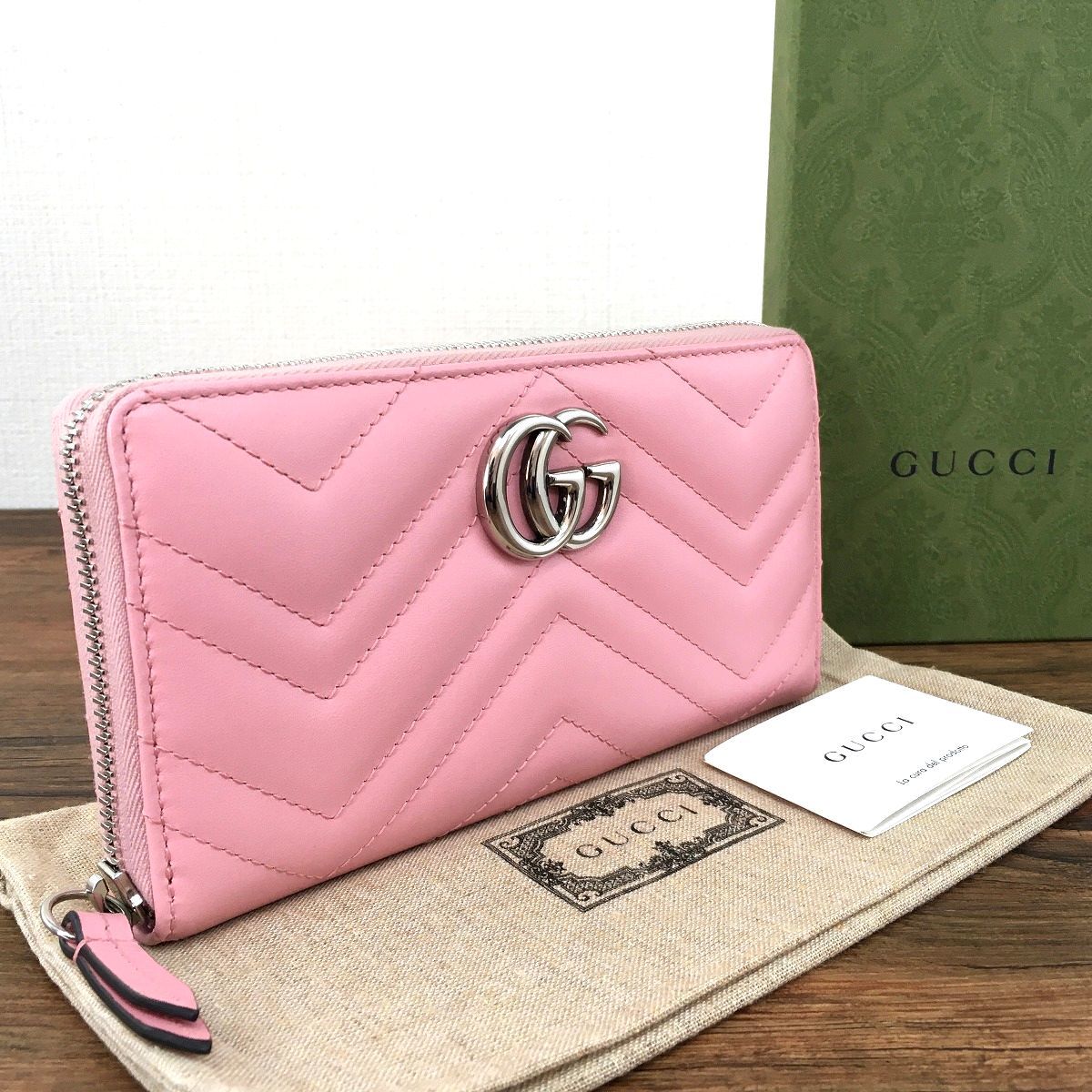 ☆送料無料☆ 未使用品 GUCCI ジップウォレット 443123 GGマーモント