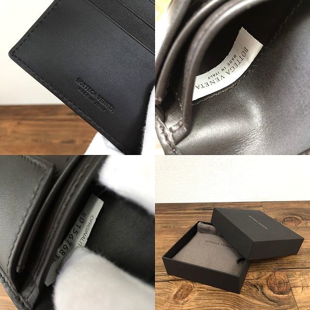 ☆送料無料☆ 未使用品 BOTTEGAVENETA 二つ折り財布 ダークブラウン
