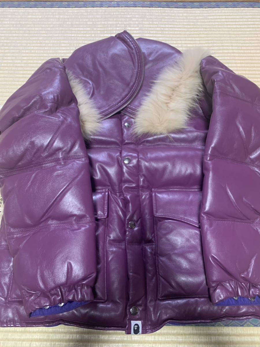 BAPE シープスキン クラシックレザーダウンジャケット 2005 青山限定