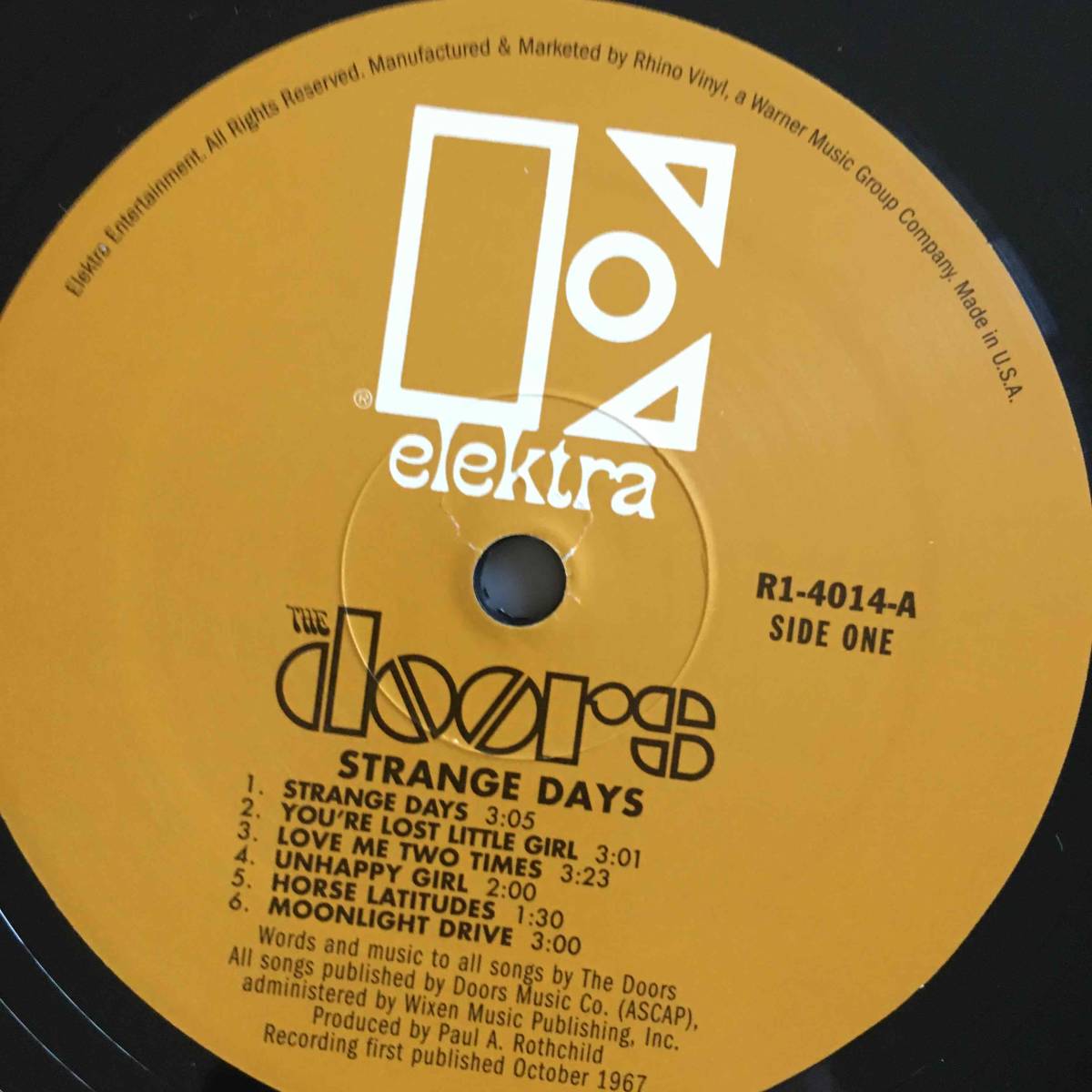 【mono重量盤 】The Doors/ Strange Days/Elektra/R1-4014/限定NO入/180g/轟音！_画像3