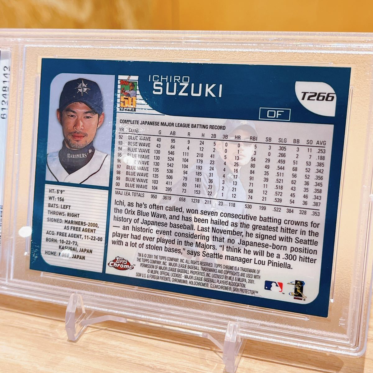 けてますの ☆イチロー ☆ルーキー カード2001 Topps Chrome Traded