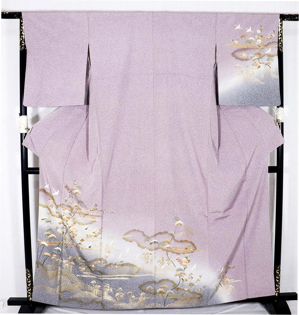【超特価sale開催】 橘 菊 松 鶴 暈し 緑 薄紫 正絹 袷 訪問着 Lサイズ 送料無料 50代 40代 30代 シルク レディース 着物 美品 ki27639 仕立て上がり 【超特価sale開催】 橘 菊 松 鶴 暈し 緑 薄紫 正絹 袷 訪問着 Lサイズ 送料無料 50代 40代 30代 シルク レディース 着物 美品 ki27639 仕立て上がり