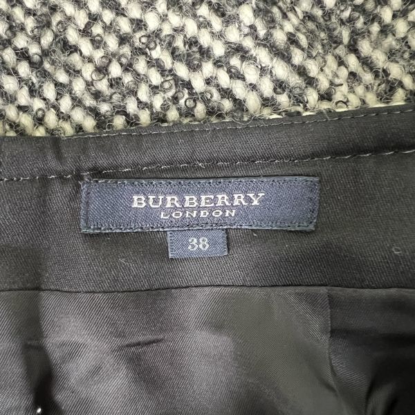 ◎BURBERRY LONDON バーバリー （株） 三陽商品 ツイードスカート スカート レディース サイズ38 日本製 秋冬_画像7