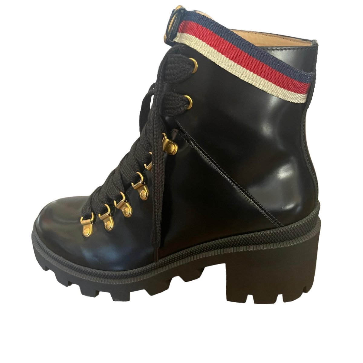 GUCCI グッチ シェリー エンジニア シルヴィウェブ ブーツ 型番481156