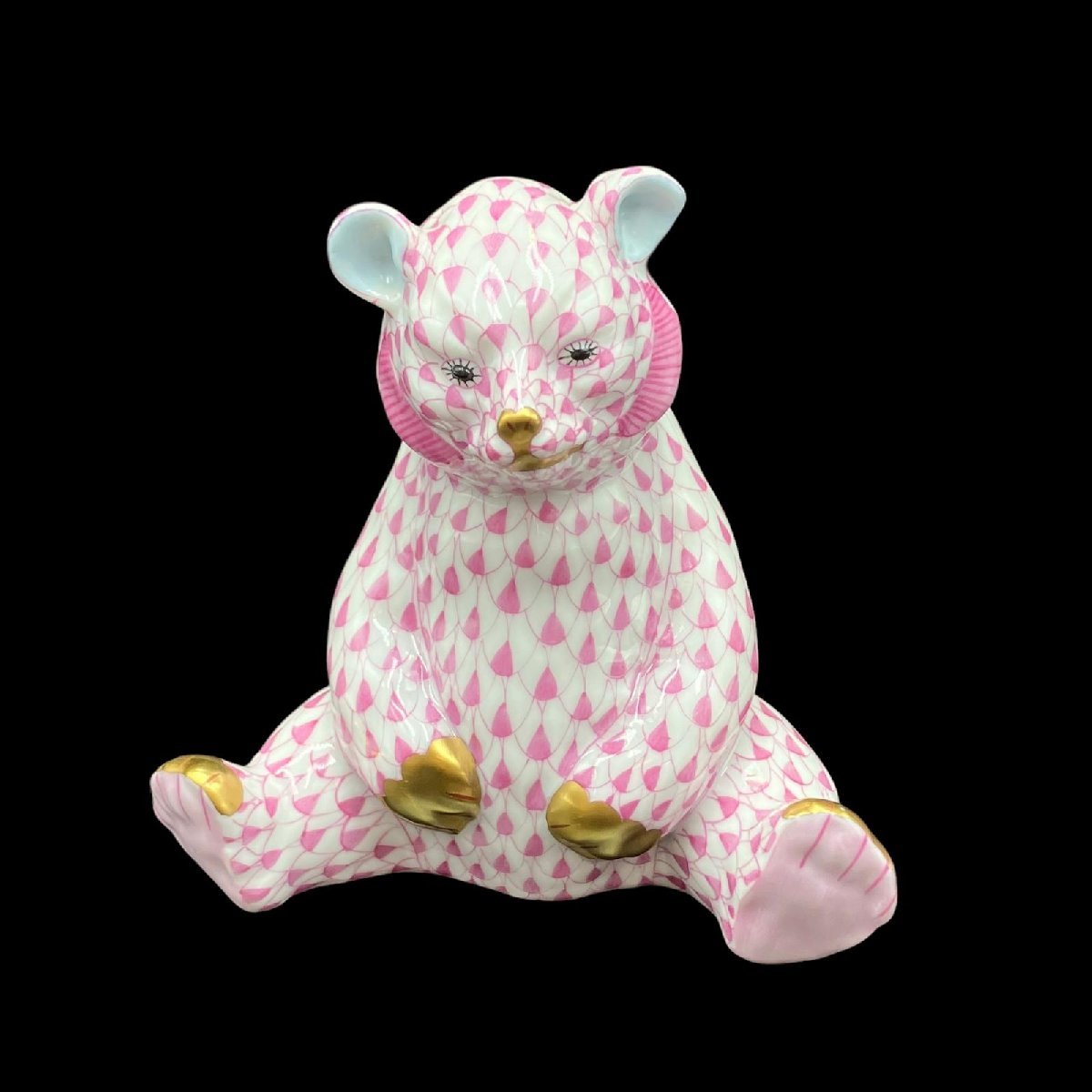 ✨完売✨ ヘレンド フィギュリン 花柄 くま(sitting bear) インテリア