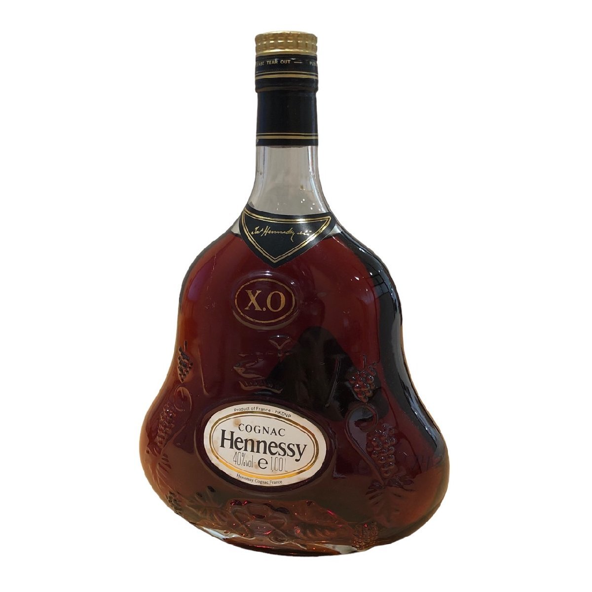 ヘネシーXO cognac 1000ml金キャップ クリアボトル-