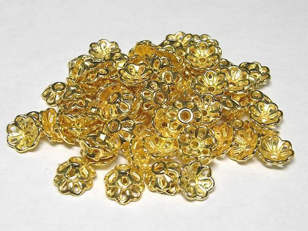 chibe язык шайба цветок Gold примерно 8mm примерно 100 шт 6000457