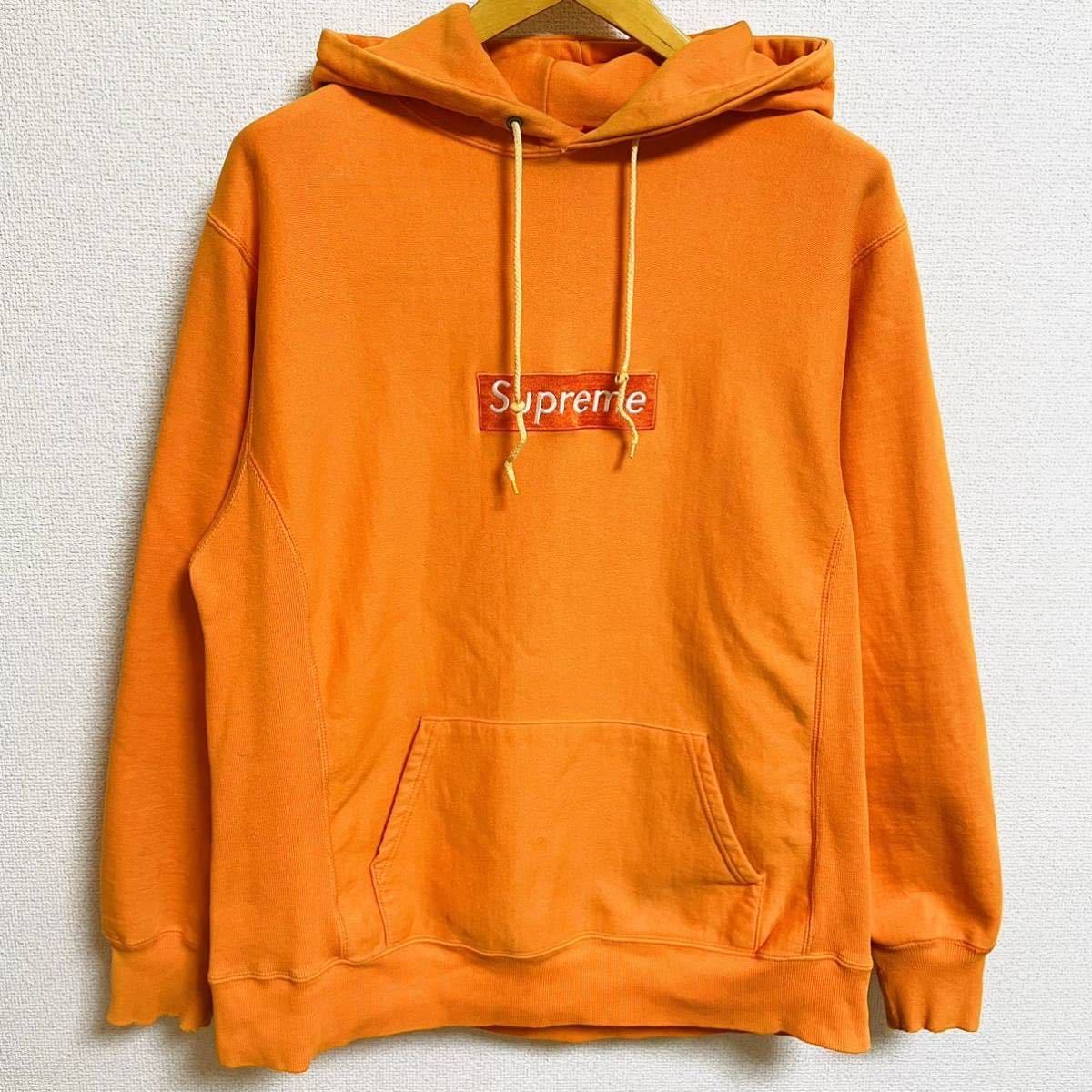 激レア Supreme Box Logo Pullover Hooded Sweatshirt Orange L 2000年 オレンジ ボックスロゴ プルオーバー スウェット 初期 OLD Vintage