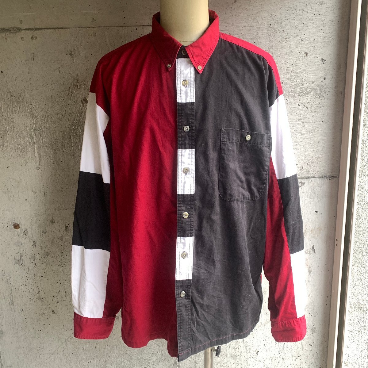 アメリカ古着 ビンテージ ラングラー ウエスタン シャツ XXL size トリコロール U.S Used Clothing 90s Vintage Wrangler Western Shirt