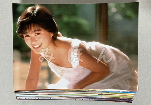 * Sakai Noriko Showa era idol L stamp photograph 50 pieces set 