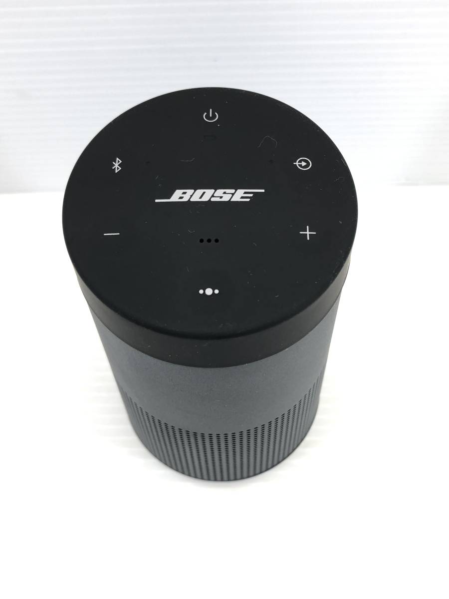 □BOSE SOUNDLINK REVOLVE Bluetooth speaker ポータブルワイヤレススピーカー トリプルブラック 充電スタンド付き 良品□_画像3