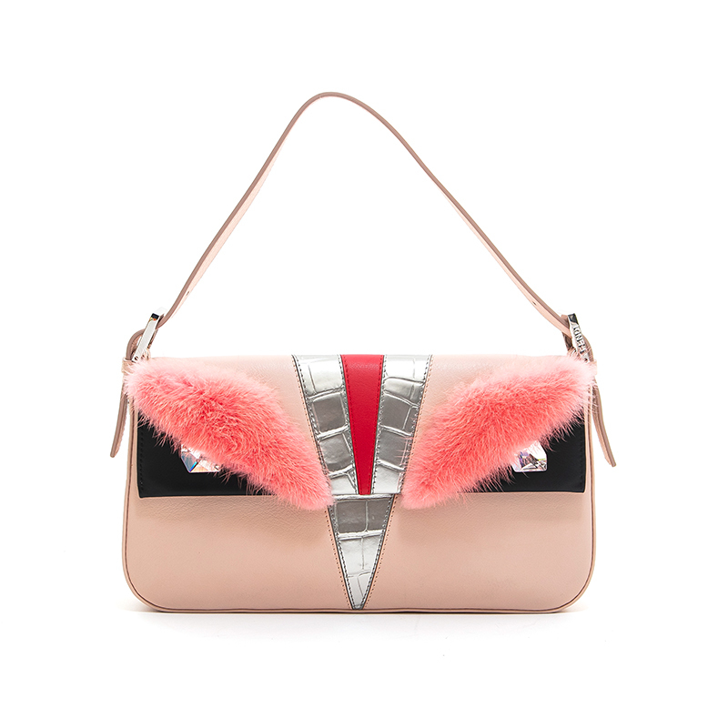 フェンディ FENDI ハンドバッグ モンスター バケット ピンク_画像1