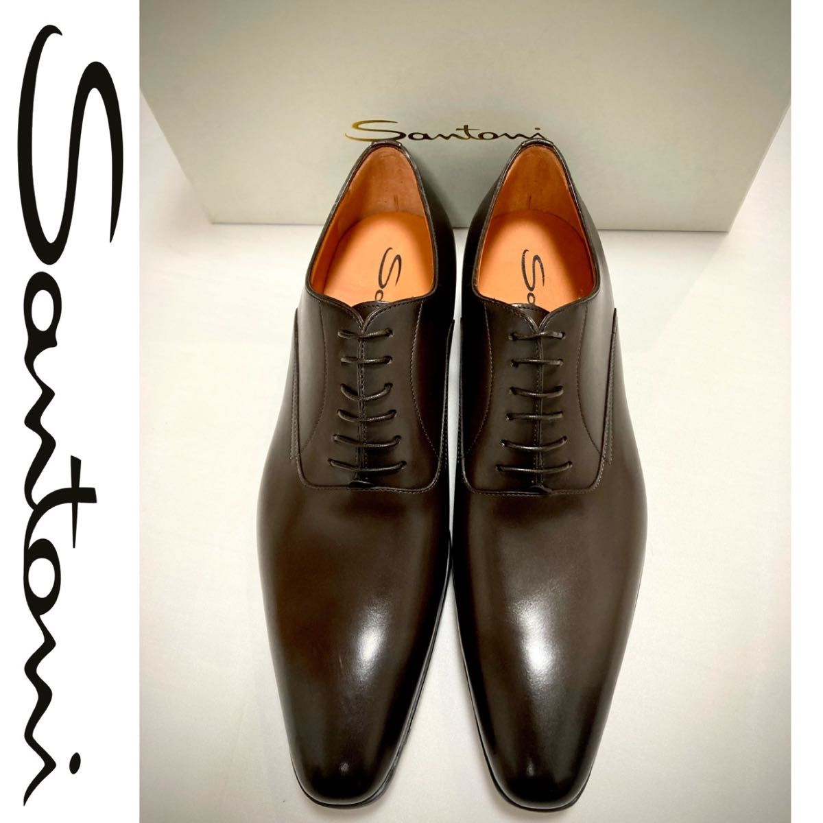 割引 新品未使用 足長効果 SANTONI 紳士靴 26cm サントーニ 10.2万円