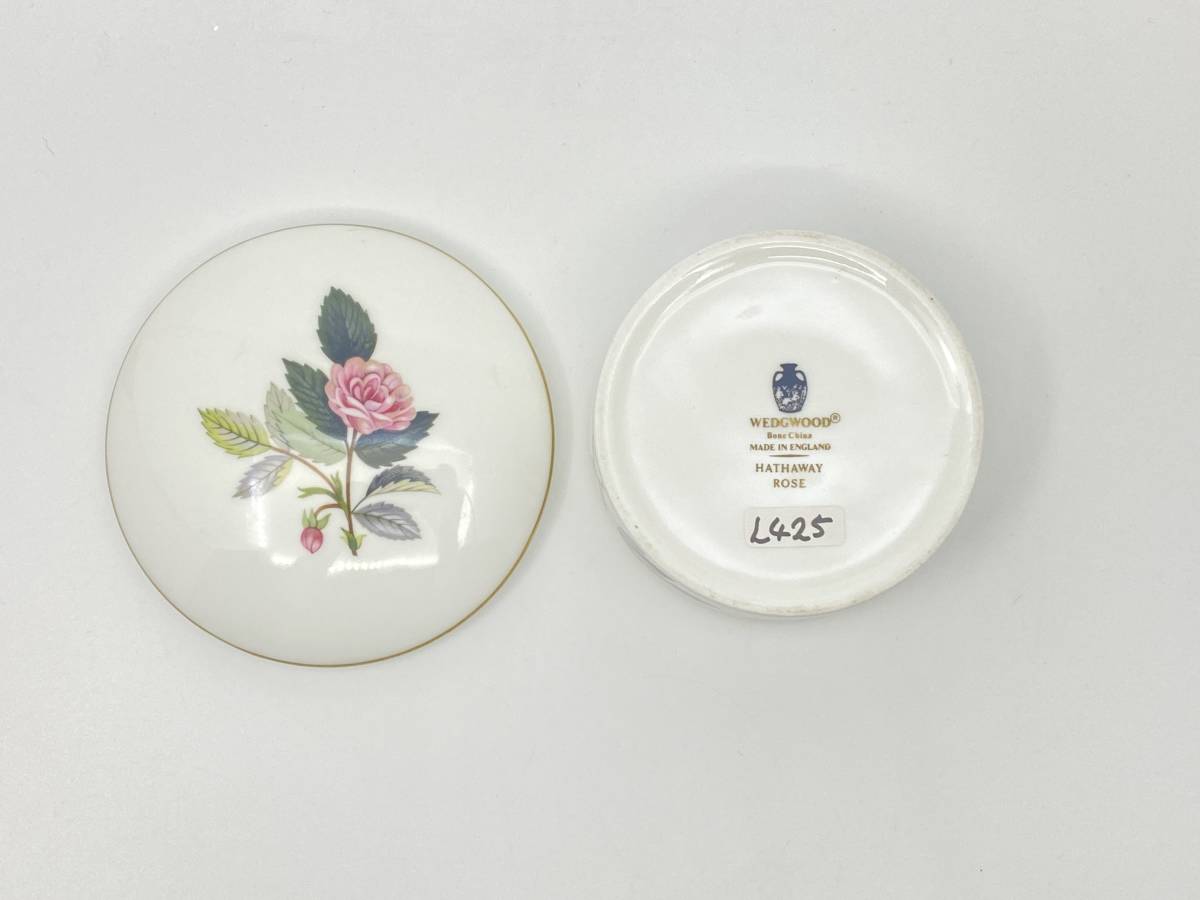 WEDGWOOD ウェッジウッド HATHAWAY ROSE Large Round Box ハサウェイローズ 大 丸 ボックス *L425_画像7