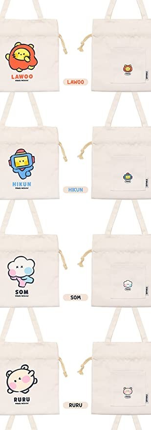 TRUZ 公式　minini HIKUN ヒークン　韓国　K-POP TRUZ トラッズ　ひも付きエコバッグ 巾着 エコバッグ トートバッグ_画像6