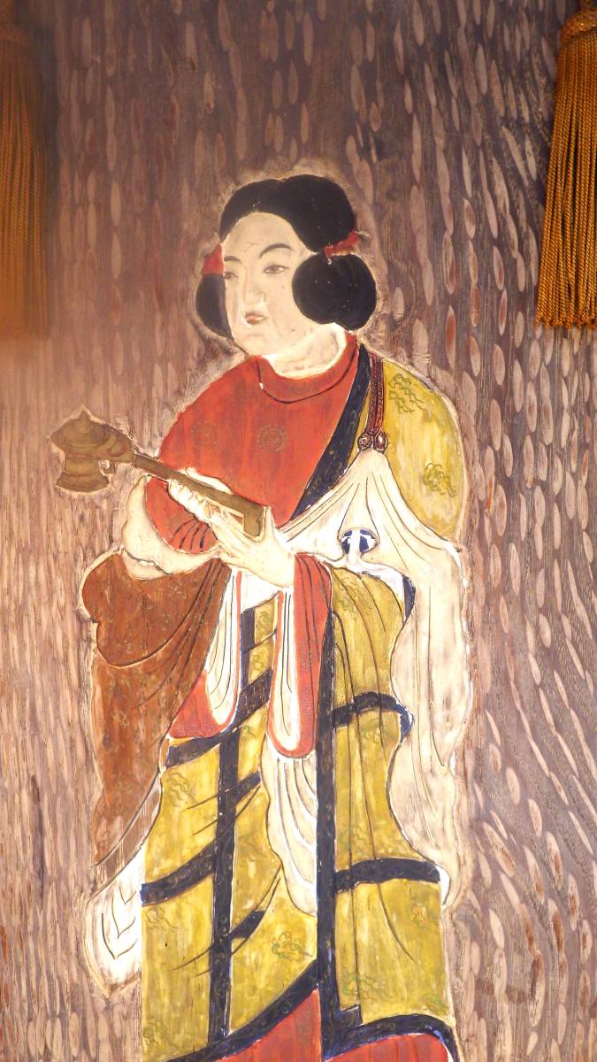 仏教美術　法隆寺　木彫　彩色　聖徳太子像　『聖徳太子童形立像』　孝養像　扁額 板額 刻書 刻字 篆刻 濡額_画像6