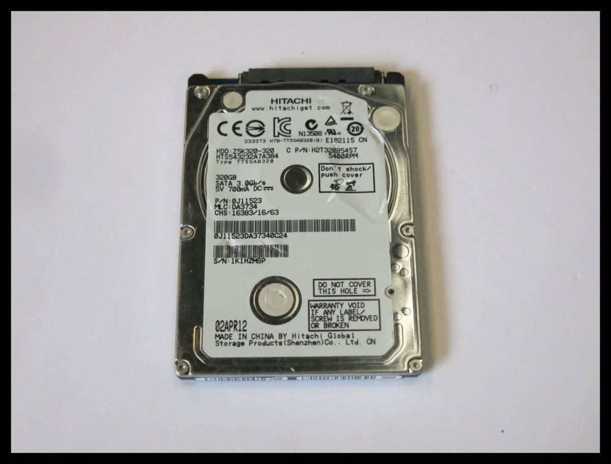 ◇送料185円 日立 HTS543232A7A384 320GB 2.5インチHDD SATA◇1555_画像1