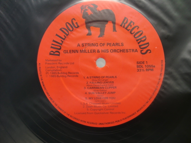 ＊【LP】The Glenn Miller Orchestra／A String Of Pearls（BDL1055）（輸入盤）_画像3