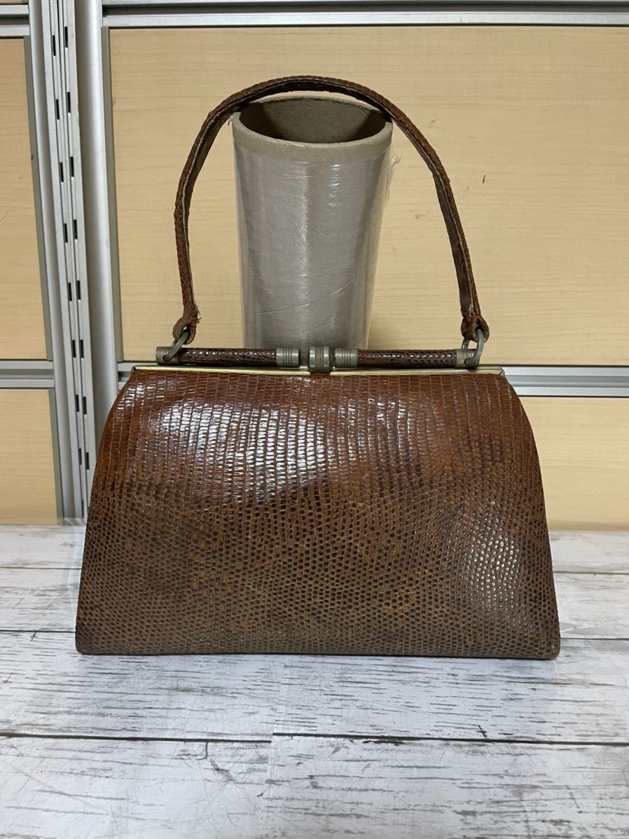 23A03-110: retro античный .wani сумка задний портфель кожа ручная сумочка чай цвет переделка подлинная вещь 