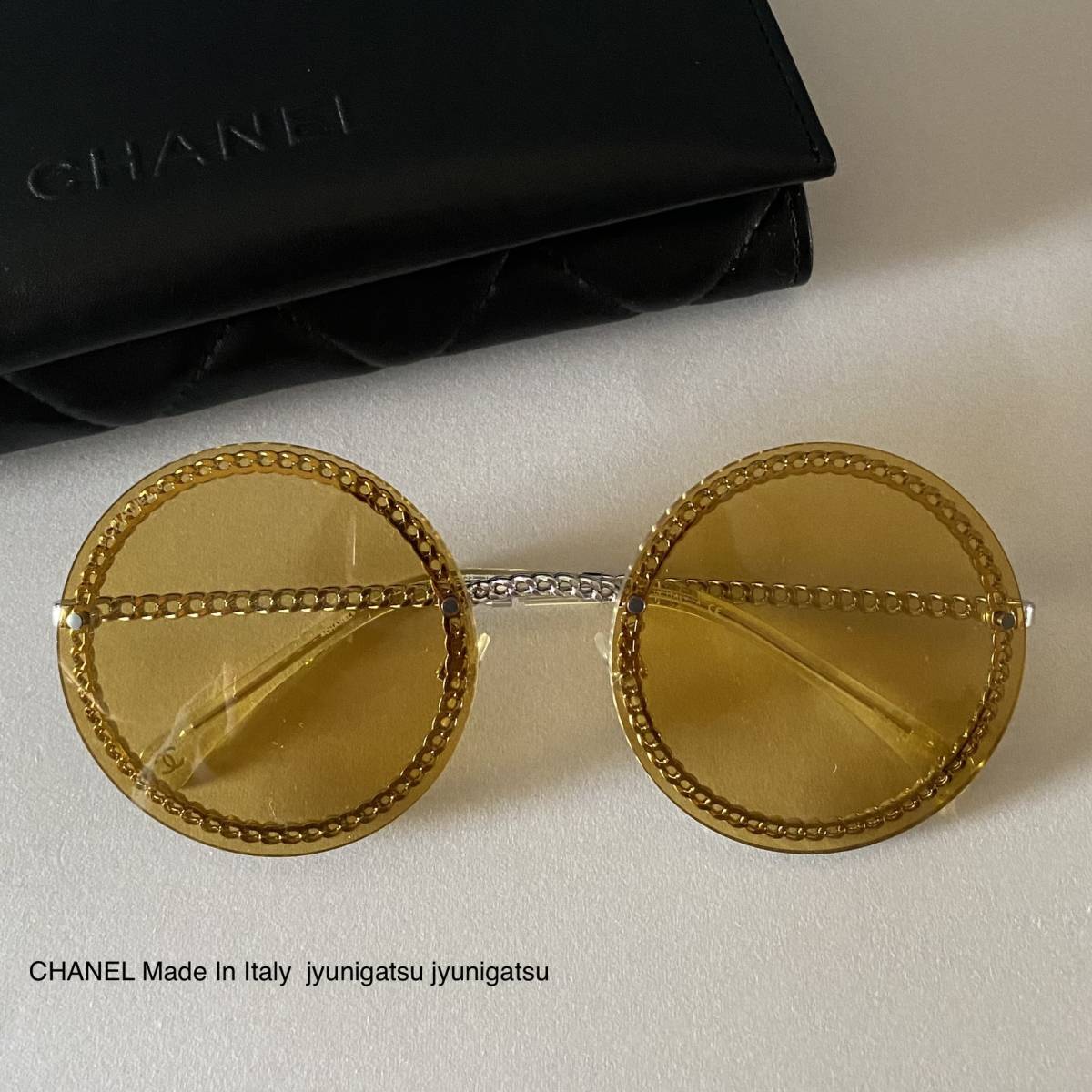 CH1 new goods CHANEL sunglasses circle glasses round Chanel chain 