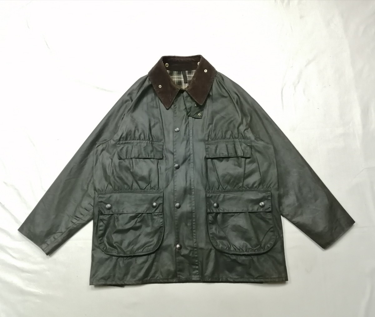 80s Barbour bedale c42 バブアー ビデイル 4ポケット セージ 3