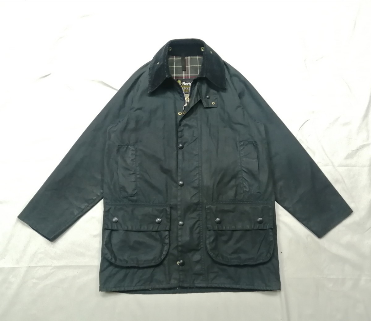 special 80s Barbour beaufort　c36 ターコイズ　ネイビー　バブアー　ビューフォート　 2クラウン　2クレスト