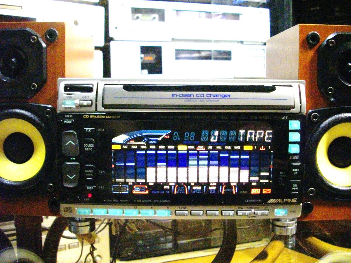 ALPINE 3DA-W882J cassette deck 2DIN DSP BEE installing EQ equalizer CD3 connected equipment player 35W×4 CD-R Dolby B AM/FM excellent operation verification maintenance settled .