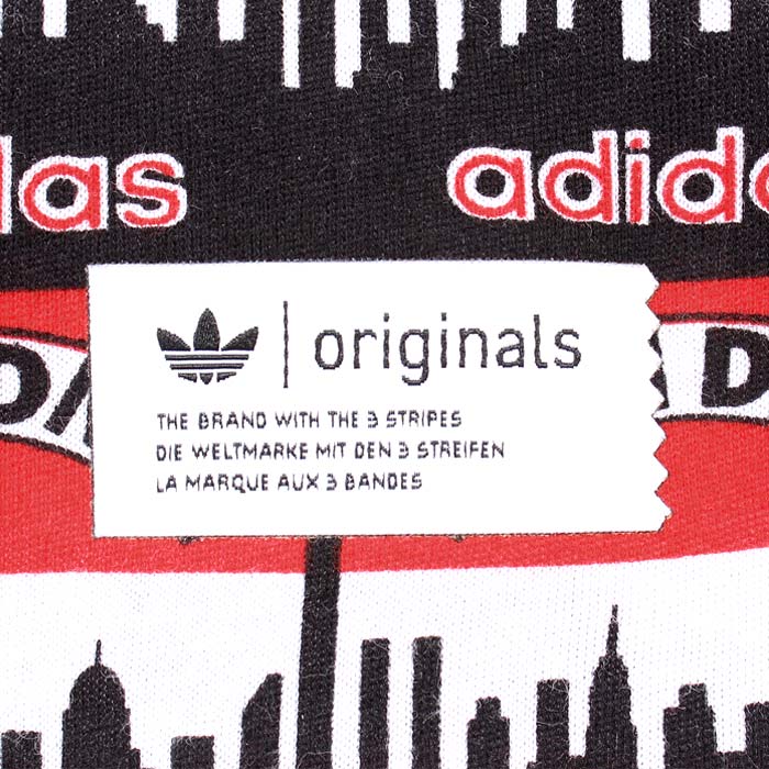 送料無料 S■adidas Originals RUN TEE CLRUN DMC 総柄　アディダス オリジナルス ランディエムシー プリント Tシャツ カットソー_画像4