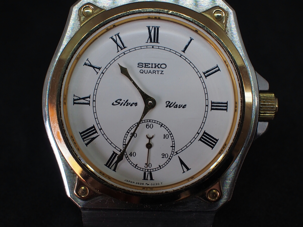 rare Vintage Seiko silver wave Gerald Genta manner design 2628-0060 (SEIKO  Silverwave) quartz clock control : Real Yahoo auction salling
