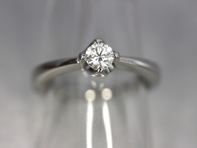 <4*C> Pt950 diamond ring 0.201ct #14 [TYK8280]