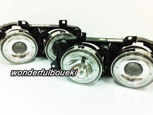  new goods LED ring attaching projector head light BMW E34 5 series for left right set 