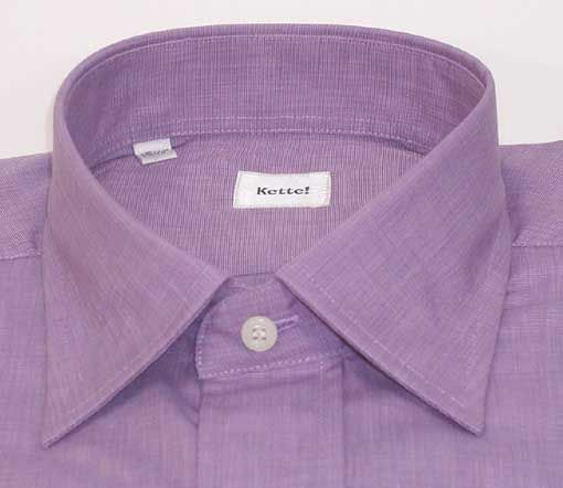 新品 綿100%エンドオンエンド セミワイドシャツ Lilac 15(38)_とってもきれいな　ライラック　
