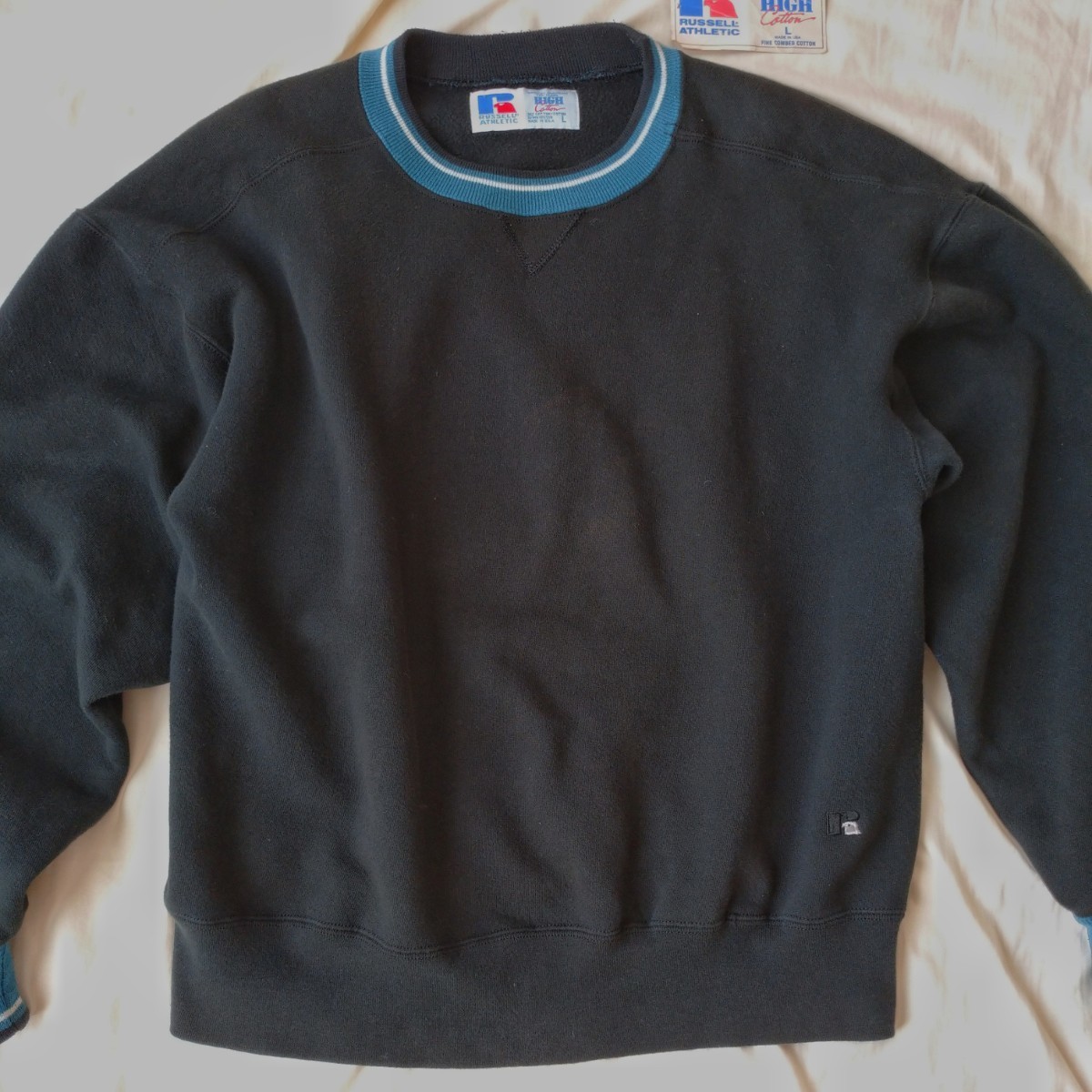  rare *usa made russell a attrition сhick *RUSSELL ATHLETIC 90s 90 period inspection America made sweat vintage Vintage Vintage 