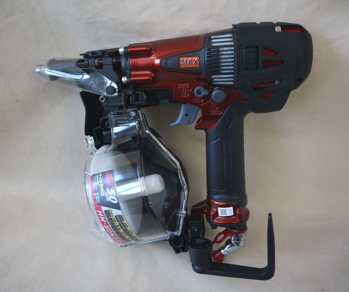 未使用】 MAX 釘打機 高圧コイルネイラ HN-50N3(D)-R (A/J-456