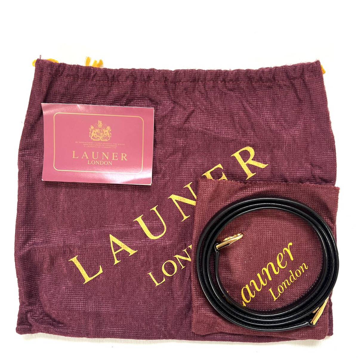 経典 【送料無料】【未使用】LAUNER ショルダーバッグ 黒 ブラック