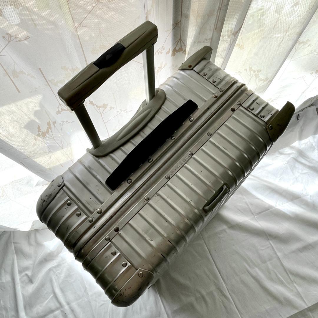 希少 RIMOWA リモワ 青ロゴ TOPAS トパーズ 84L アルミ 4輪 キャリー