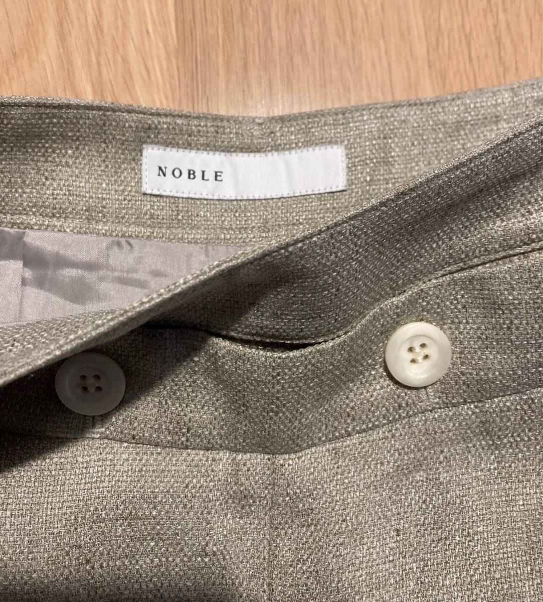 お気に入り 【美品】NOBLE・ノーブル・リネンライクフロントボタン