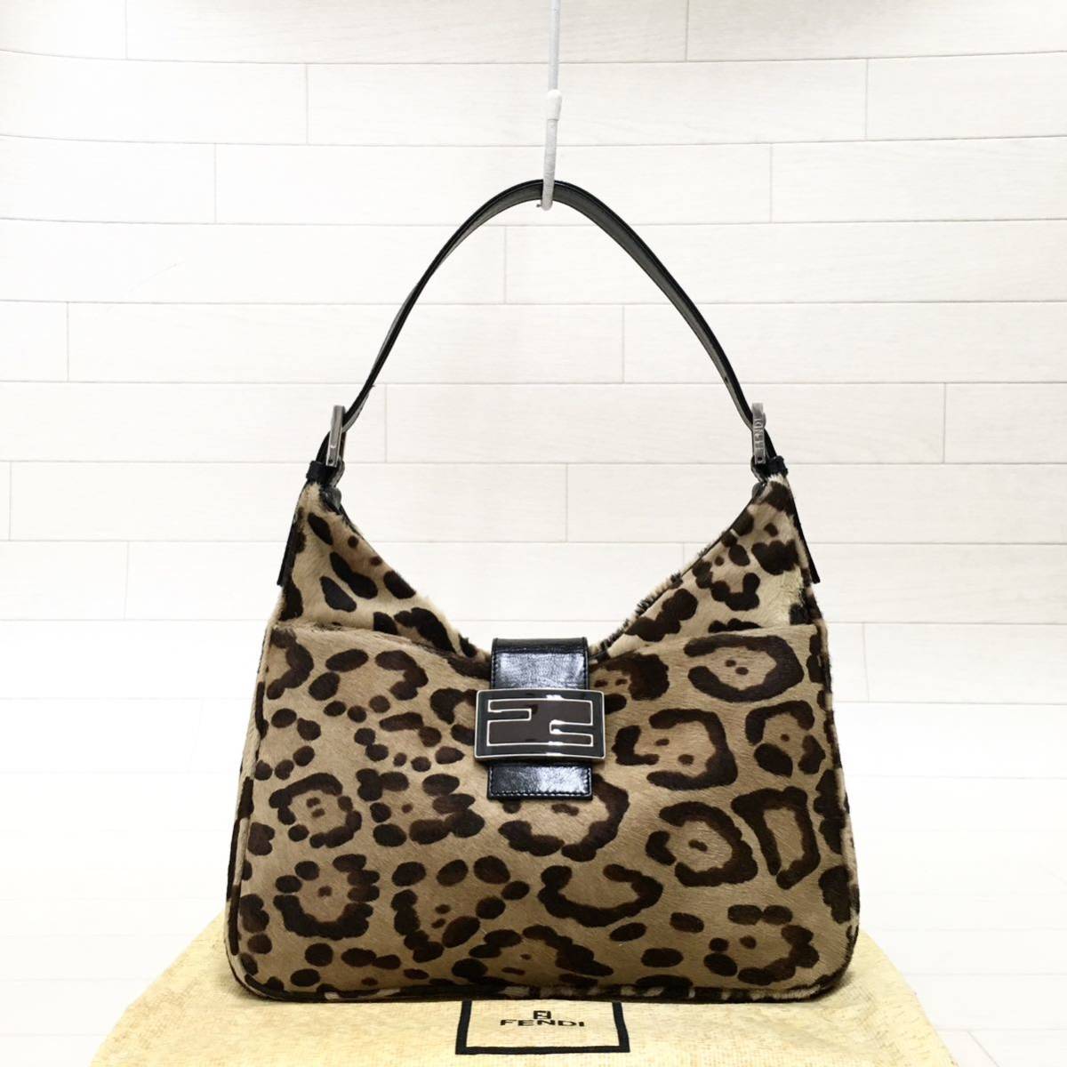 Rola愛用】フェンディFENDIハラコマンマバケットショルダーバッグ 超美品-