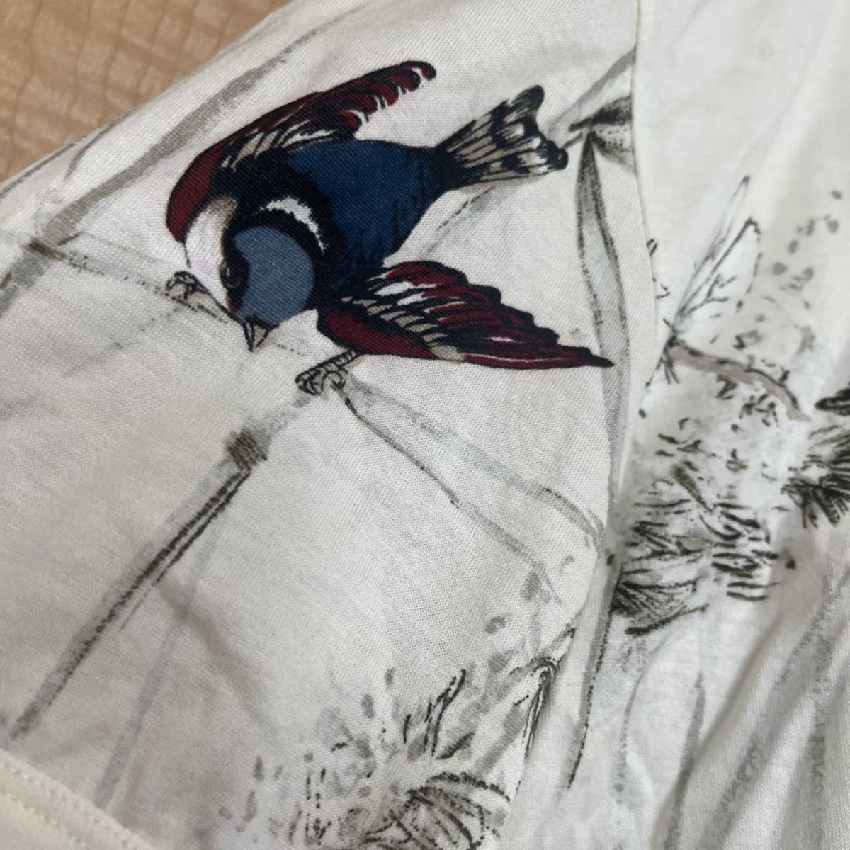 レア DOLCE&GABBANA ドルチェ&ガッバーナ 和柄 Tシャツ 半袖 鳥 レア DOLCE&GABBANA ドルチェ&ガッバーナ 和柄 Tシャツ 半袖 鳥