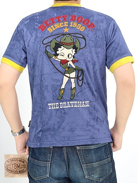 正規取扱店】 BR×BETTYコラボ パイル半袖Tシャツ◇The バイカー 刺繍