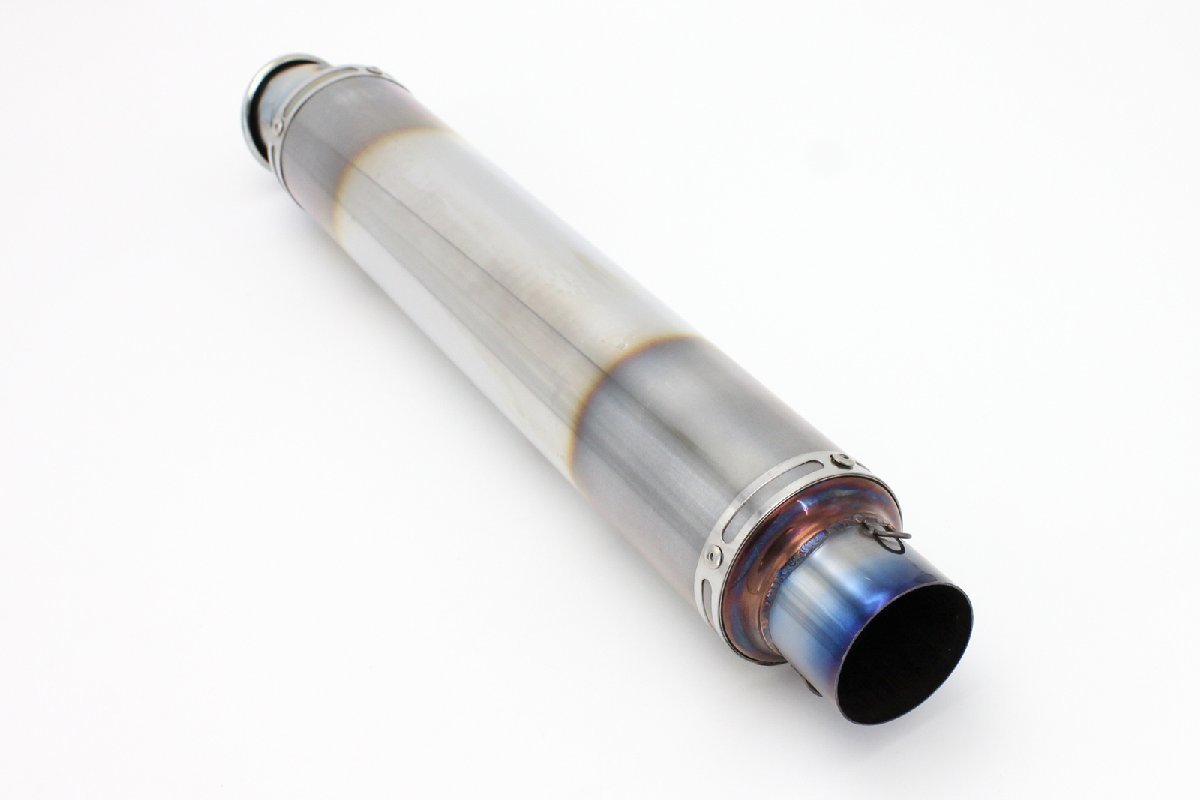 未使用 450mmサイレンサー 焼色XJR1200 FZR750 V-MAXマジェスティ YZF-R1 YZF-R6 XJR1300 MT-09マグザム 450mmサイレンサー 焼色