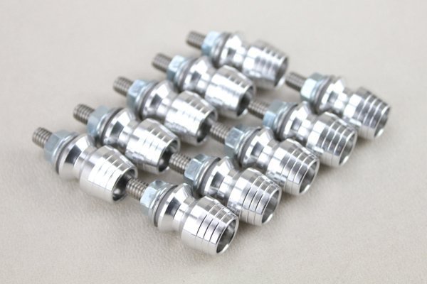 送料185円 6mm 荷掛フックボルト10個 銀 YZF-R1 FZS1000 XJR1300 FJ1200 YZF-R25 YZF-R6 FZR400 FZ400 FZ1 TZR250Rナンバー スタンド_画像2